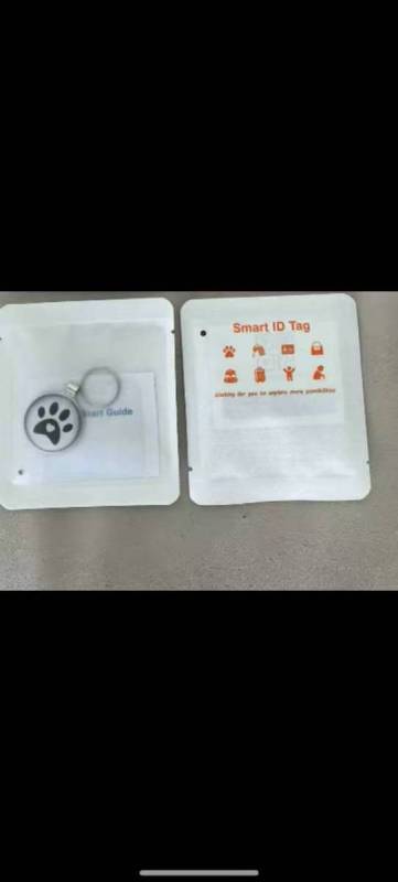 Luxury Round Footprint Dog cat ID Badge Tag Custom NFC QR Code Made of Metal and Plastic for Luxury Pets