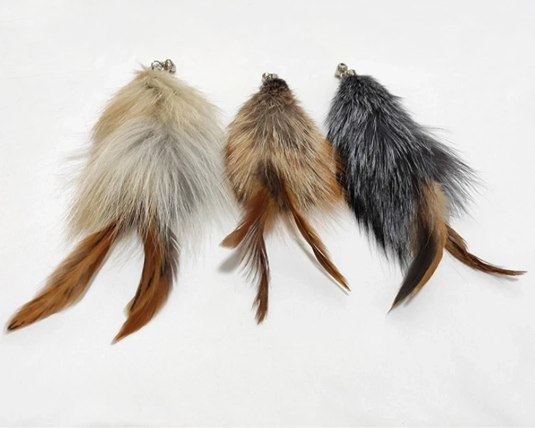 Manufacturer Direct Sale YH Pet Model YH801 Luxury Feather Teaser Cat Stick Replacement Head Bell Toy