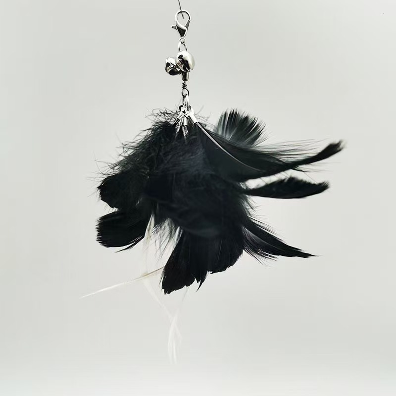 Simulation Bird Cat Toys Funny Interactive Peacock with Bell Cat Stick Toy