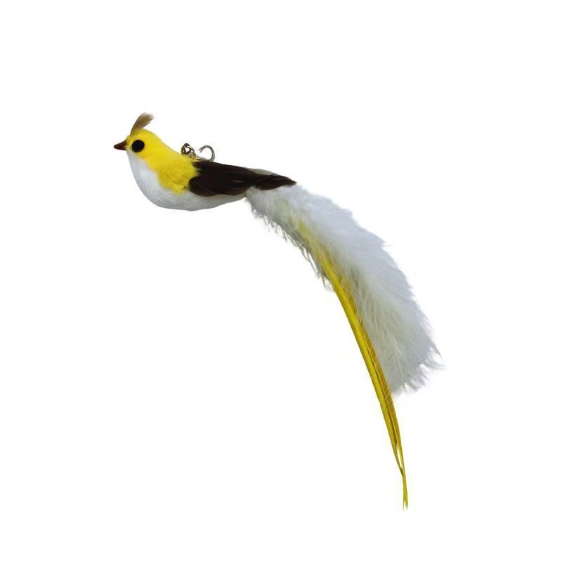 Simulation Bird Cat Toys Funny Interactive Peacock with Bell Cat Stick Toy