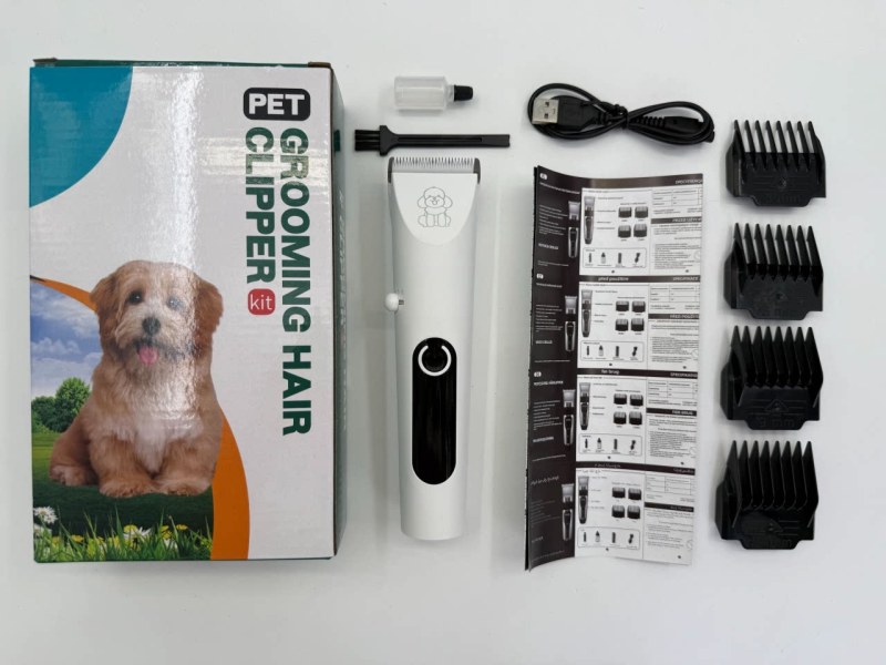 Pet Hair Electrical Grooming Trimmer Cats Dogs Polish Grinding Electric Clippers Pusher USB Rechargeable