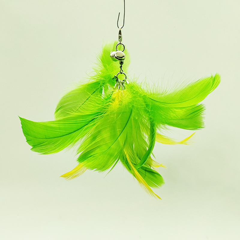 Simulation Bird Cat Toys Funny Interactive Peacock with Bell Cat Stick Toy