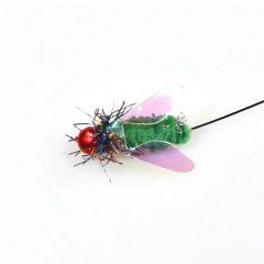 Simulation Fly Insects Cat Toy Replacement Head Little Bug Cat Wand Toy Attachments Interactive Cat Toy Accessories