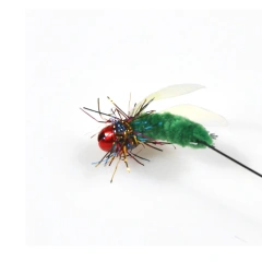 Simulation Fly Insects Cat Toy Replacement Head Little Bug Cat Wand Toy Attachments Interactive Cat Toy Accessories