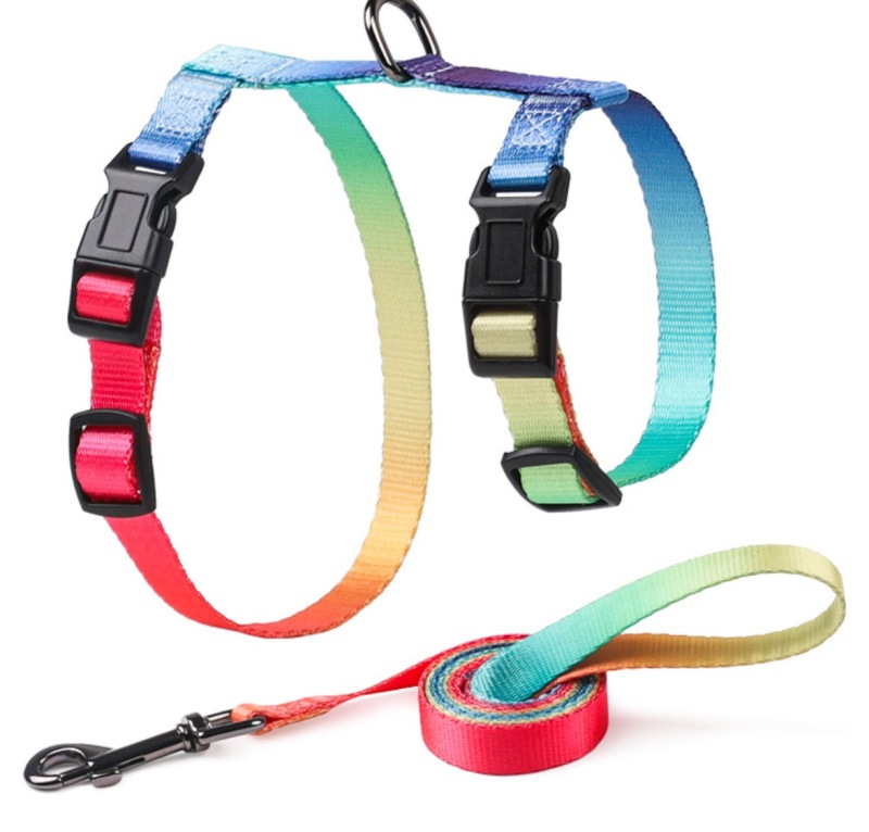 Anti-Tightening I-Shaped Cat Leash Harness Polyester Chest Strap