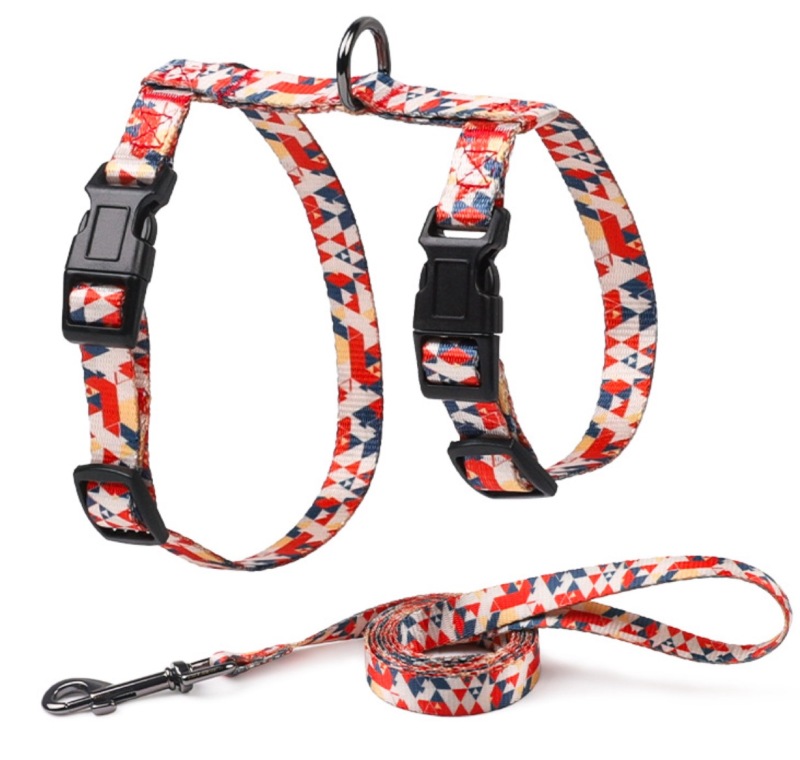 Anti-Tightening I-Shaped Cat Leash Harness Polyester Chest Strap