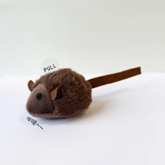 Cat Chew Plush Mouse Toy Interactive Squeaky Imitation Mouse Bite Resistant Kitten Toy Teeth Cleaning Cat Toy Accessories