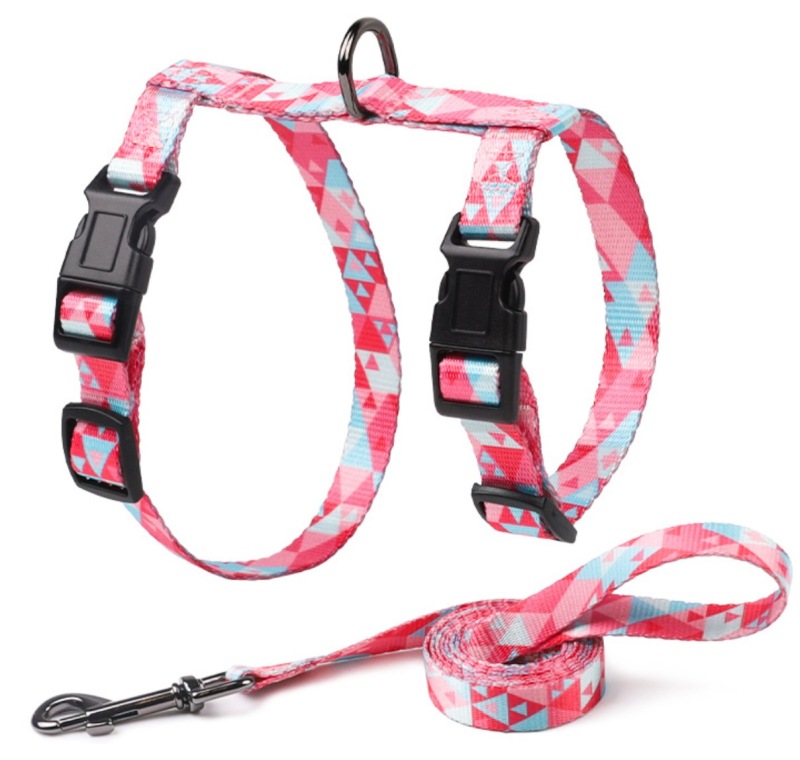 Anti-Tightening I-Shaped Cat Leash Harness Polyester Chest Strap