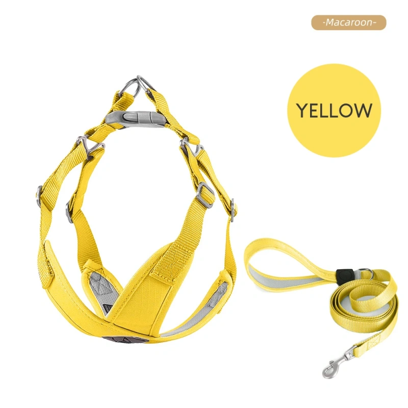 Small Dog Harness X-Shape Summer Macaron Dog Harness and Leash Set Breathable Choke Free No Pull Puppy Vest Harness for Yorkies