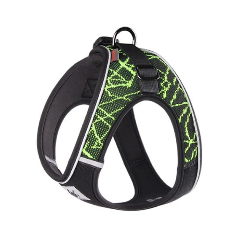 Dog Harness Reflective No Pull Choke Free Pet Harness for Small Medium Dogs Breathable Padded Harness Vest for Bulldog Chihuahua