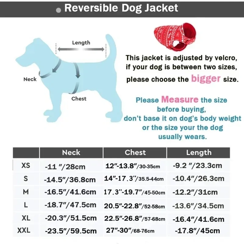 Christmas Pet Jacket Double Layers Winter Warm Fleece Dog Clothes Pet Clothes for Small Medium Dogs French Bulldog Teddy Coats