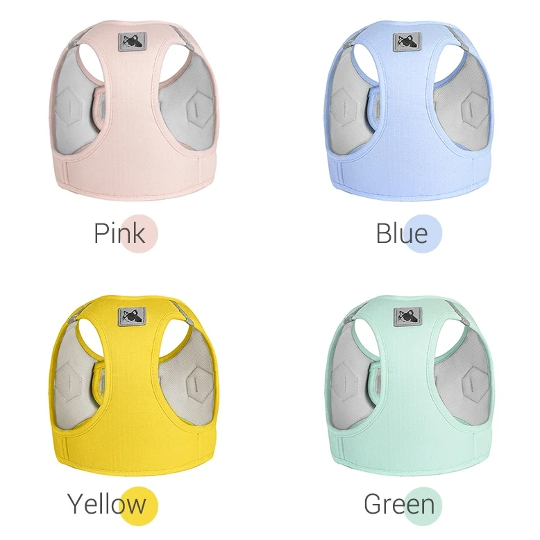 X7 No Pull Dog Harness for Small Dogs Macaroon Soft Padded Dog Harness Adjustable Reflective Harness for Yorkies French Bulldog