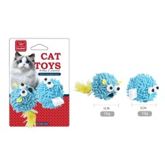 Cat-shaped yarn ball self-entertainment toy
