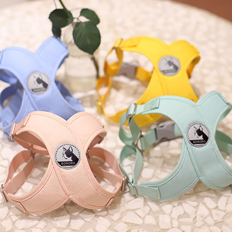 Pet Harness X-Shape Summer Macaron  Set