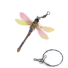 2/4PCS Handmade Simulation Dragonfly Replacement Heads Cat Toy Fly Insect Feather Cat Toys Cat Wand Toy Accessories