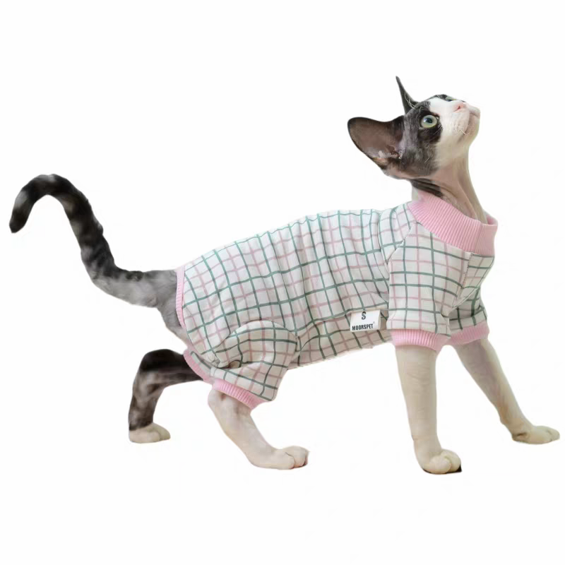 MOORSPET Hairless Cat  Coat  4-legged Undershirt for Cat