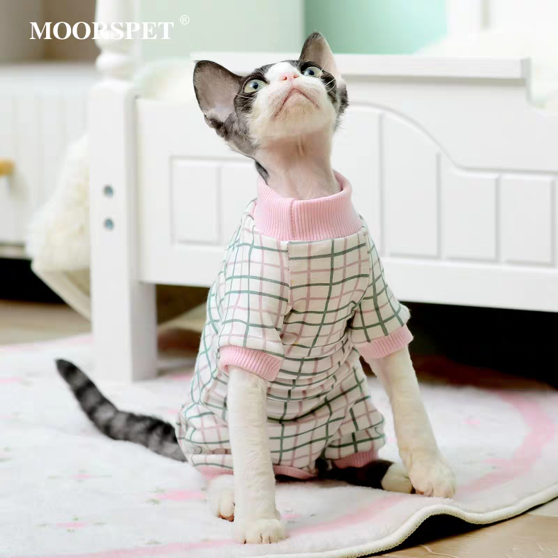 MOORSPET Hairless Cat  Coat  4-legged Undershirt for Cat