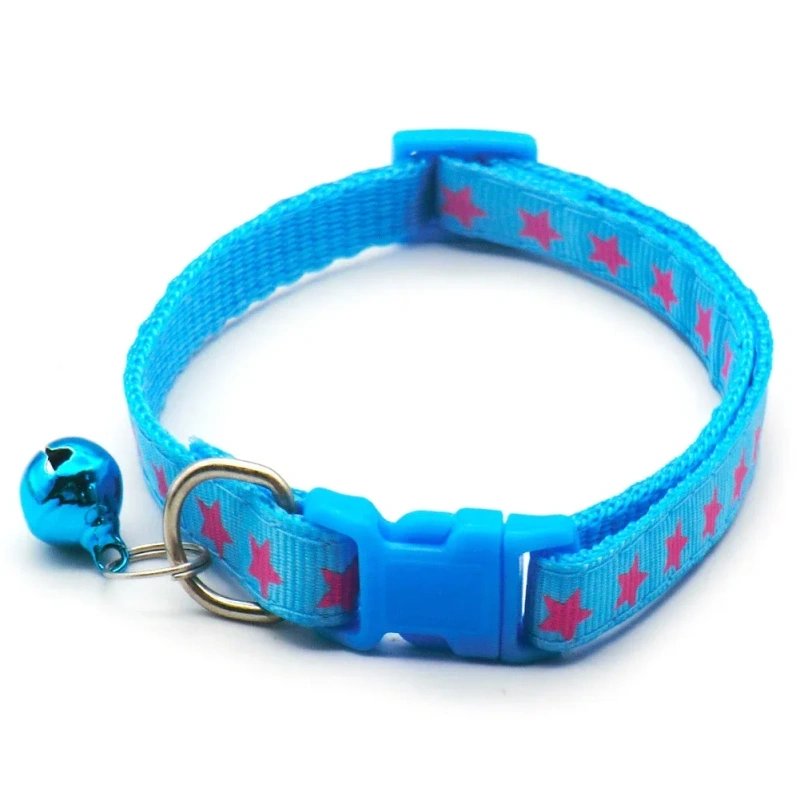 Fashion Pet Cats Collar Colorful Pattern Cute Bell Adjustable Collars For Cats Kitten DIY Ring Necklace Pet Accessories