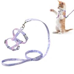 Cat Harness and Leash Set Adjustable Escape Proof Pet Harness for Kitten Outdoor Walking Cat Collar Lead Leash Pet Supplies