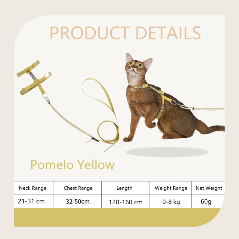 No Pull Small Dog Harness and Leash Set Puppy Soft Vest Harness Neck Chest Adjustable Reflective Lightweight Harness Anti-Twist