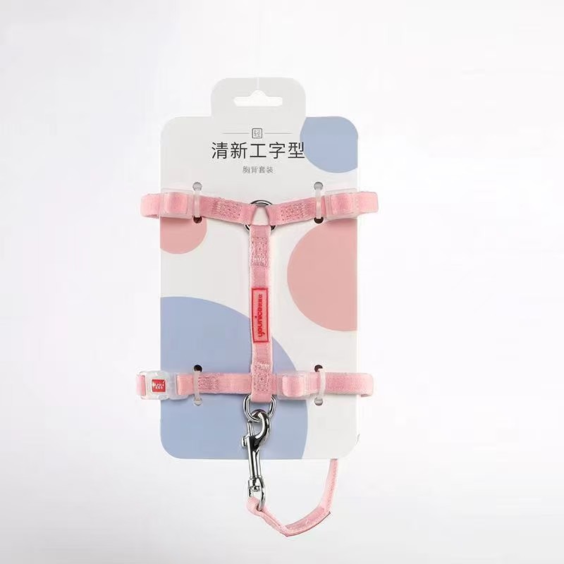 Pet Cat Walk Tie Cat Collar Kitten Suspender I-shaped Vest Harness