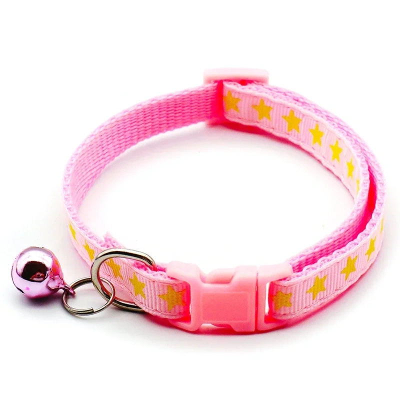 Fashion Pet Cats Collar Colorful Pattern Cute Bell Adjustable Collars For Cats Kitten DIY Ring Necklace Pet Accessories