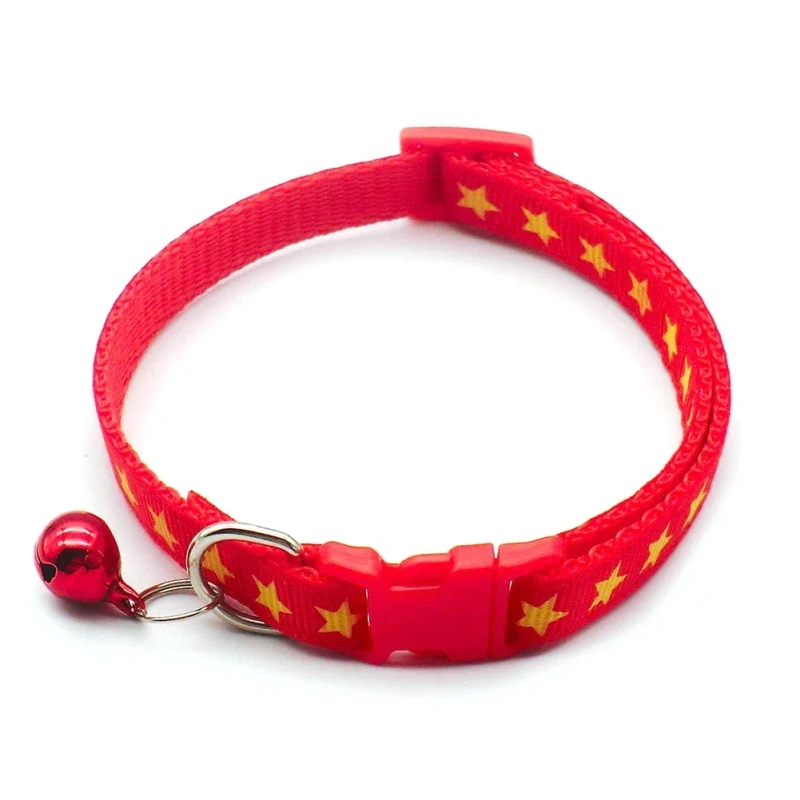 Fashion Pet Cats Collar Colorful Pattern Cute Bell Adjustable Collars For Cats Kitten DIY Ring Necklace Pet Accessories