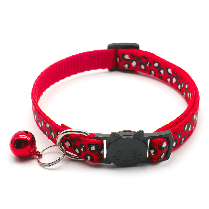 Vintage Leopard Print Pet Collar for Cats