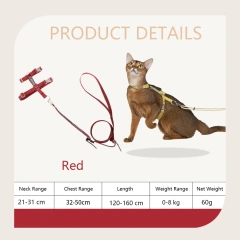 No Pull Small Dog Harness and Leash Set Puppy Soft Vest Harness Neck Chest Adjustable Reflective Lightweight Harness Anti-Twist
