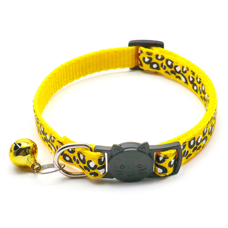 Vintage Leopard Print Pet Collar for Cats