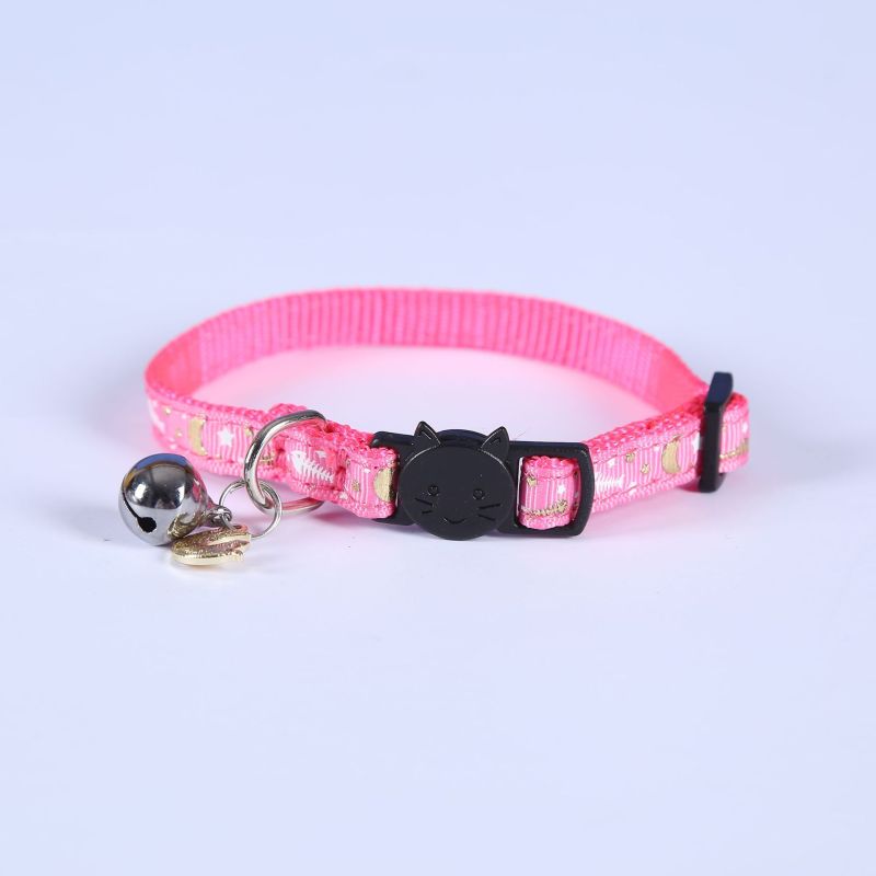 Nylon cat Collar Paw Print High Quality Pet Cat Collar