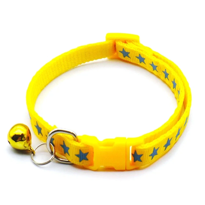 Fashion Pet Cats Collar Colorful Pattern Cute Bell Adjustable Collars For Cats Kitten DIY Ring Necklace Pet Accessories