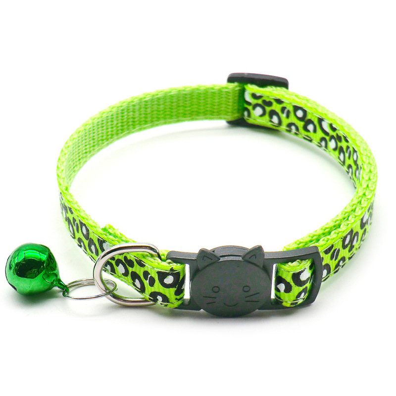 Vintage Leopard Print Pet Collar for Cats