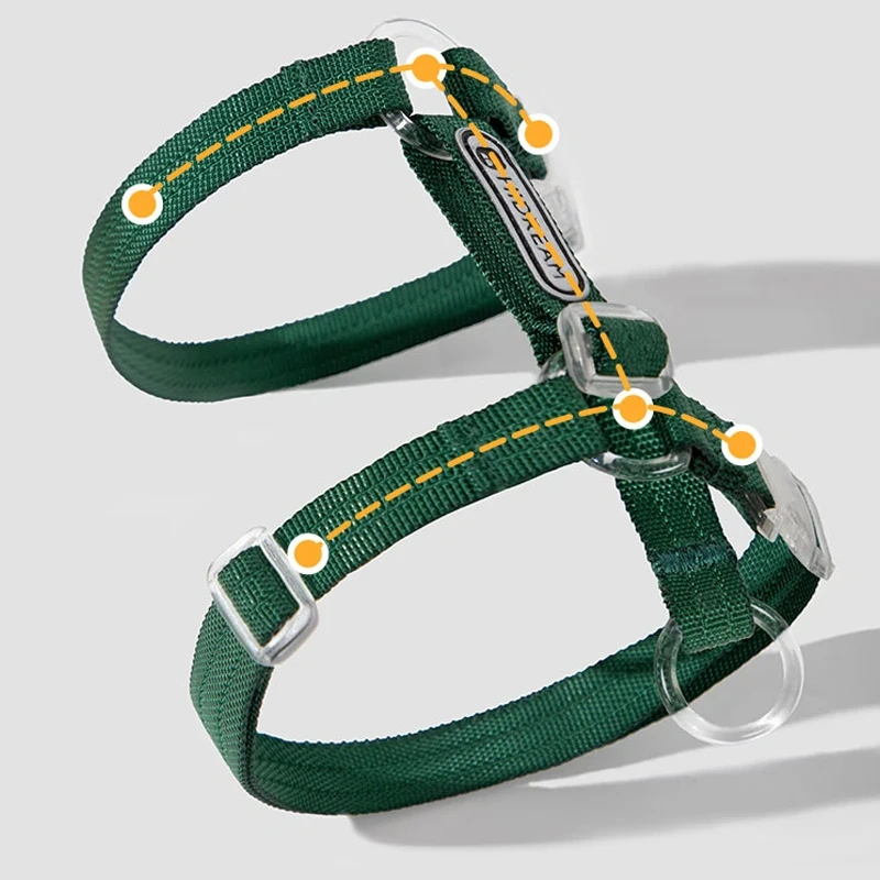 No Pull Small Dog Harness and Leash Set Puppy Soft Vest Harness Neck Chest Adjustable Reflective Lightweight Harness Anti-Twist