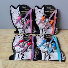 Cat Pet Harness Nylon Adjustable Cat Leash Harness Set