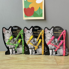 Cat Pet Harness Nylon Adjustable Cat Leash Harness Set