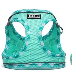 Luxury Anti-Escape Harness Vest Style Dog Cat Leash Reflective Feature Cute Animal Pattern Velvet Available Large XL Small Pets