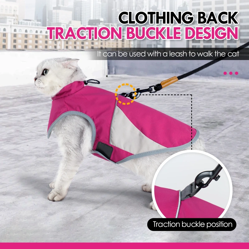 Winter Warm Thickness Windproof Cat Jacket Cat Clothes for Cats, Small Cats and Dogs