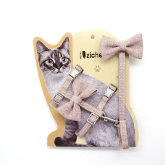 Adjustable Cats Harness Breakaway Cat Harness Leash Cotton Strap Collar with Leads for Kitten Puppy Small Dogs Walking