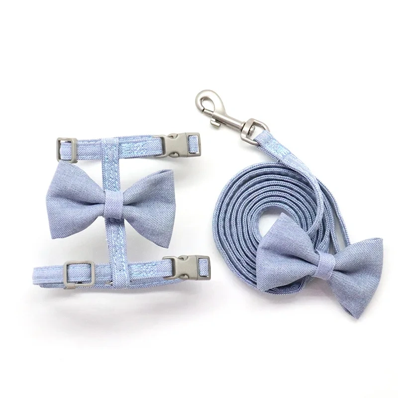 Adjustable Cats Harness Breakaway Cat Harness Leash Cotton Strap Collar with Leads for Kitten Puppy Small Dogs Walking