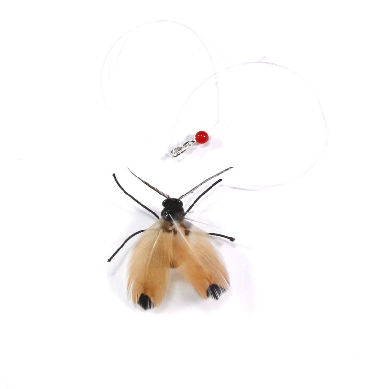 Handmade Simulation  Replacement Heads Cat Toy Fly Insect Feather