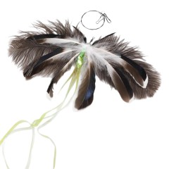 Handmade Simulation  Replacement Heads Cat Toy Fly Insect Feather