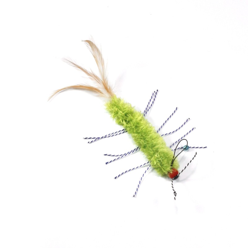 Handmade Simulation  Replacement Heads Cat Toy Fly Insect Feather