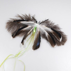 Handmade Simulation  Replacement Heads Cat Toy Fly Insect Feather