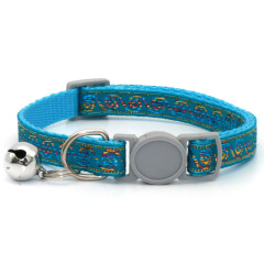 pet Collar Soft Durable Nylon Puppy Print Quick-Release Buckle