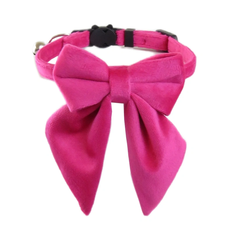 Solid Color Cat Collar with Bell Cute Ruffle Skirt Design Soft Adjustable Kitten Neck Strap Comfortable Pet Decor Accessory