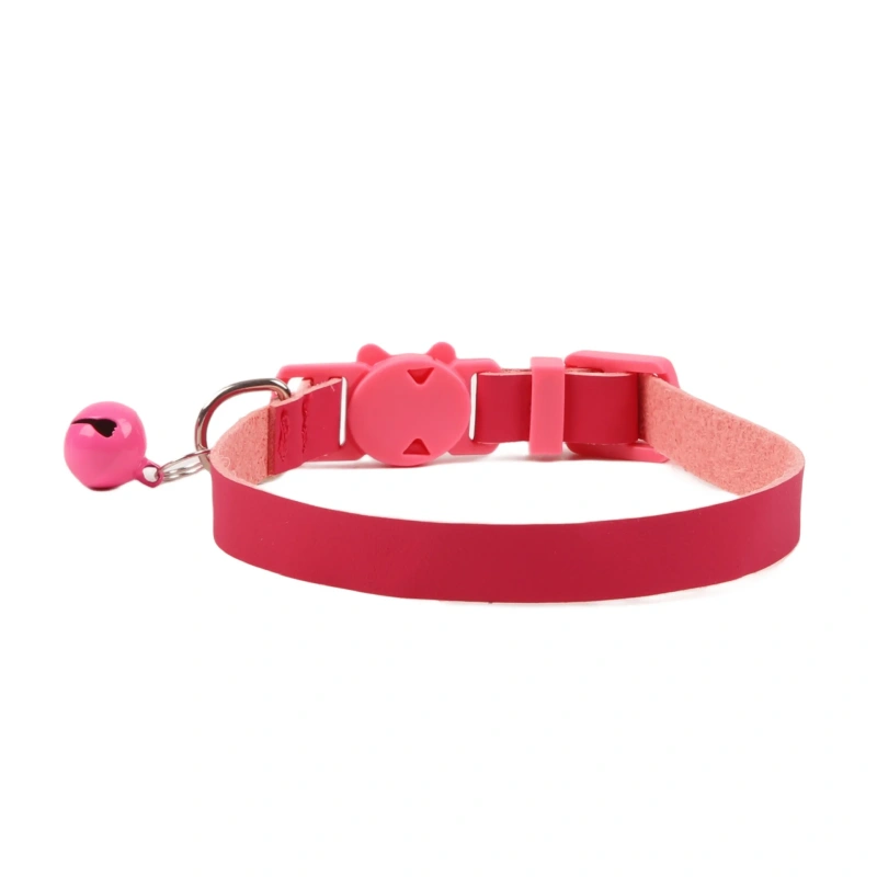 New Pet Supplies Macaron Soft Pu Collar Top Layer Leather Ornament for Dogs Cats