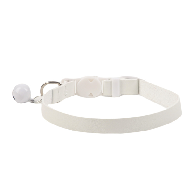 Macaron Soft Pu Collar Top Layer Leather Ornament for Cats