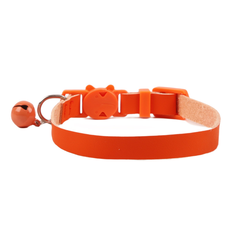 Macaron Soft Pu Collar Top Layer Leather Ornament for Cats