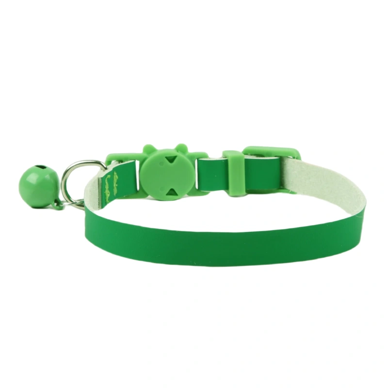 New Pet Supplies Macaron Soft Pu Collar Top Layer Leather Ornament for Dogs Cats